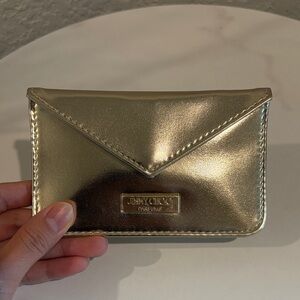 NWOT Jimmy Choo Parfums Gold Card Holder